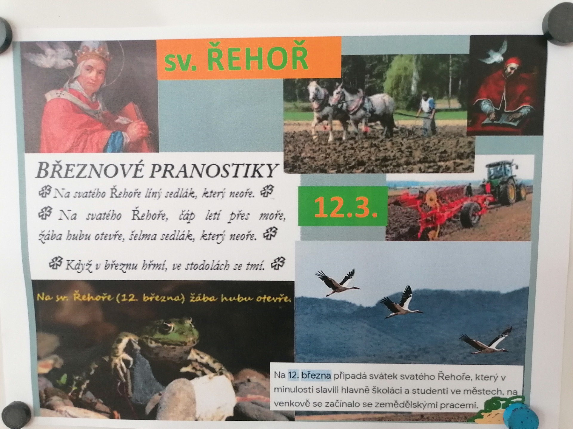 Svatý Řehoř je mimo jiné patronem učitelů a žáků