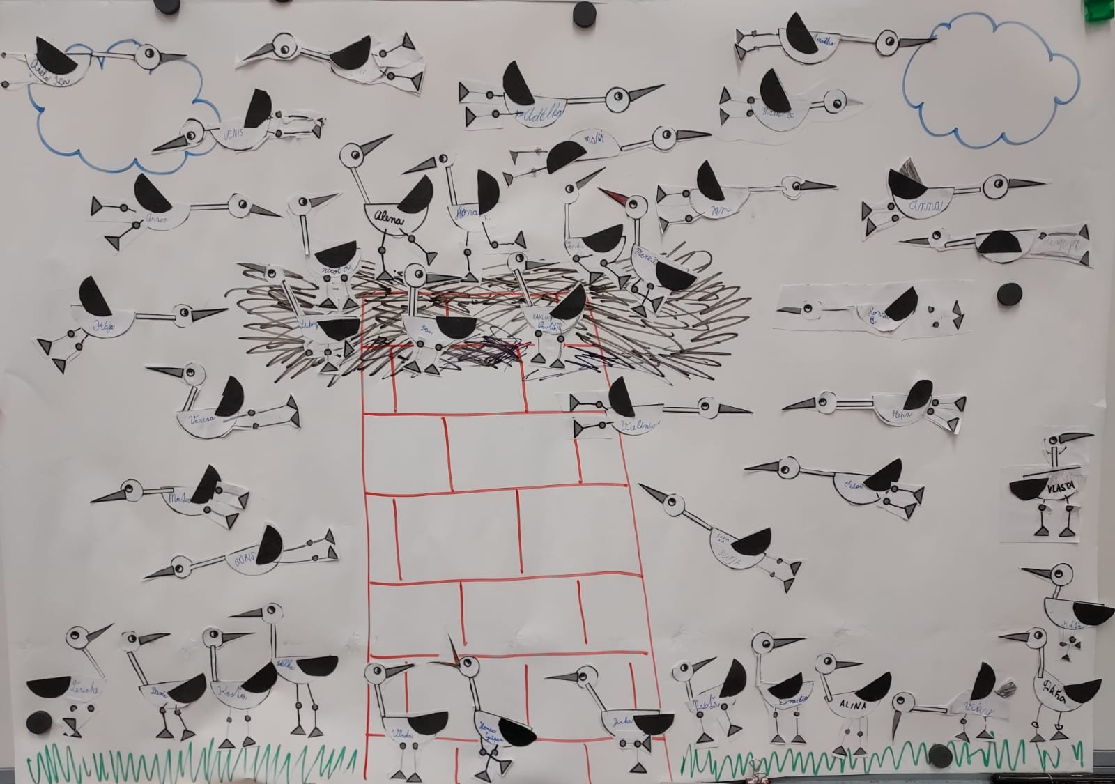 Třídní hejno čápů