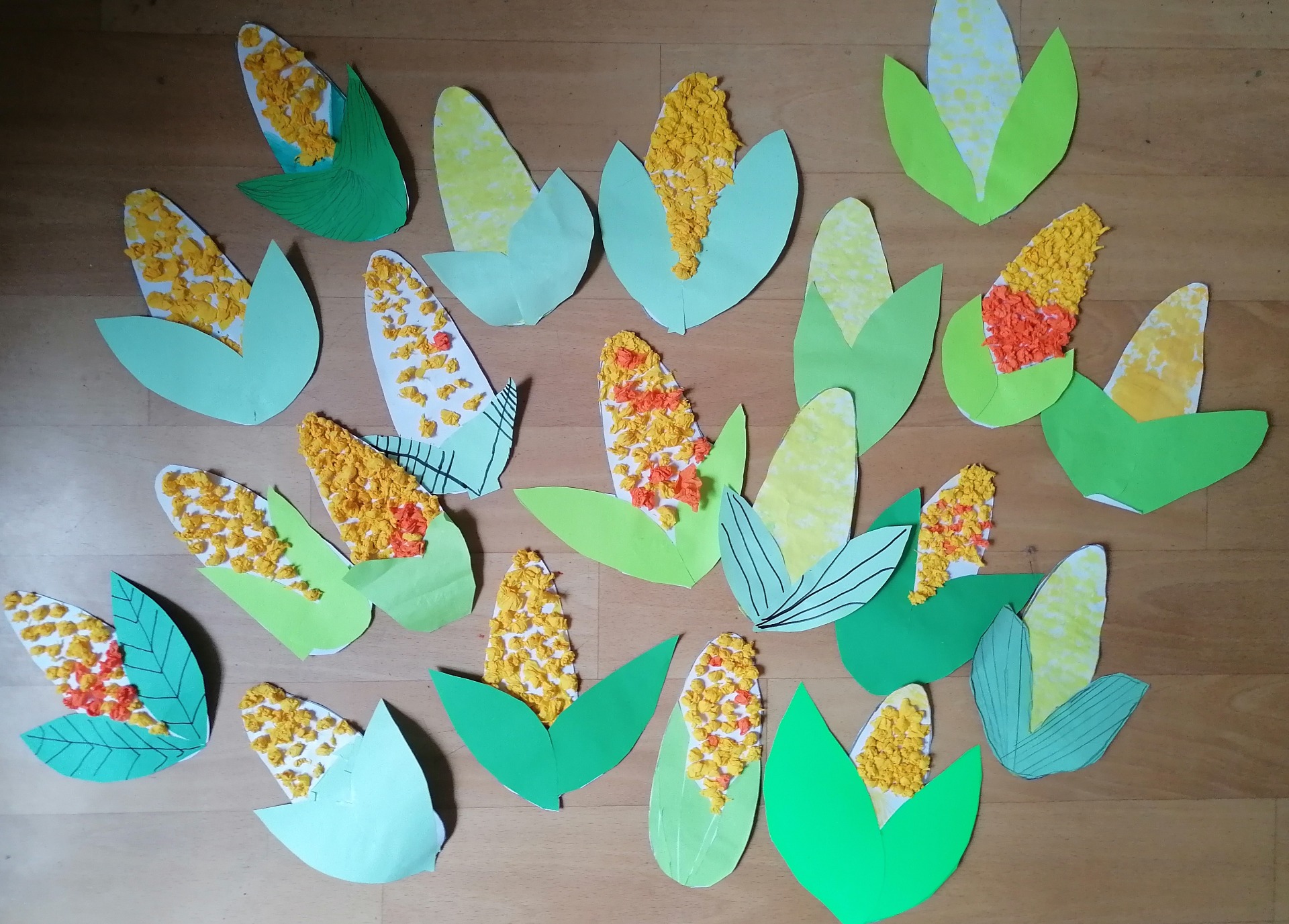 Kukuřičná výtvarka, nápad z Pinterestu