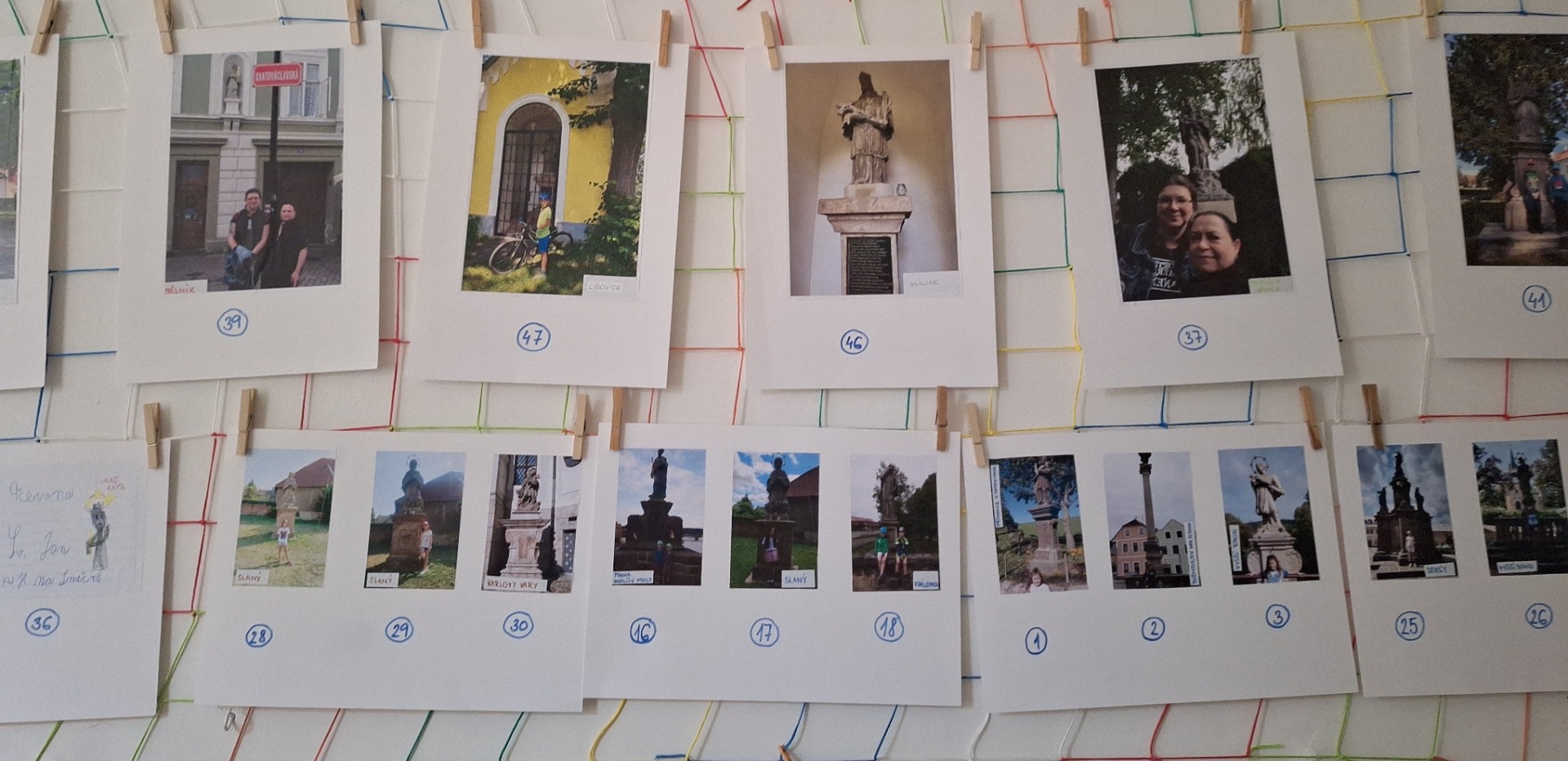 Prezentace všech Janů na školní chodbě