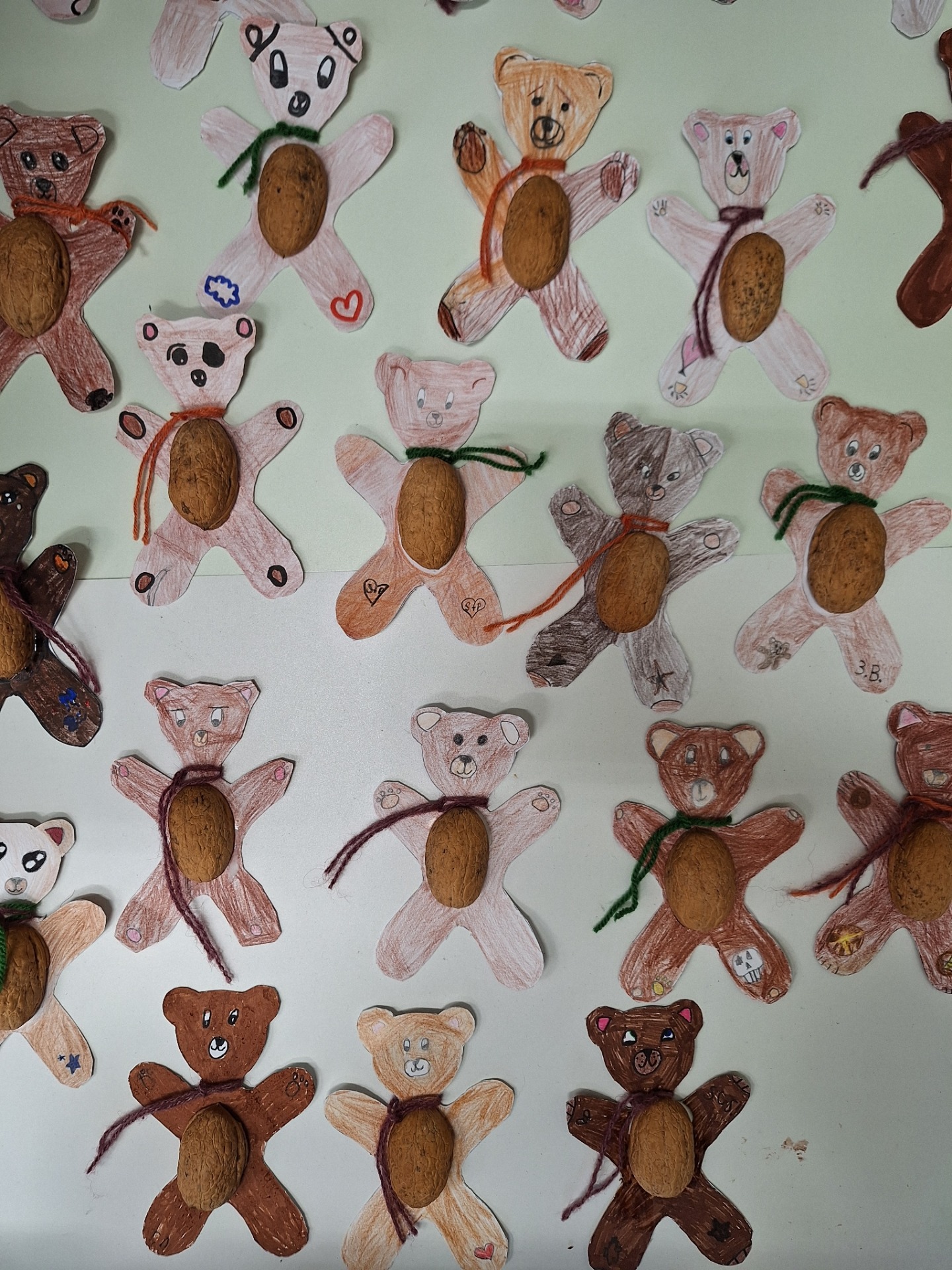 Skořápky vlašských ořechů...sluší medvídkům